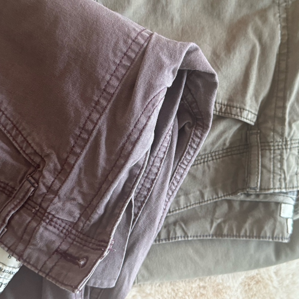 L.L. Bean Women's Pants - Purple and Khaki